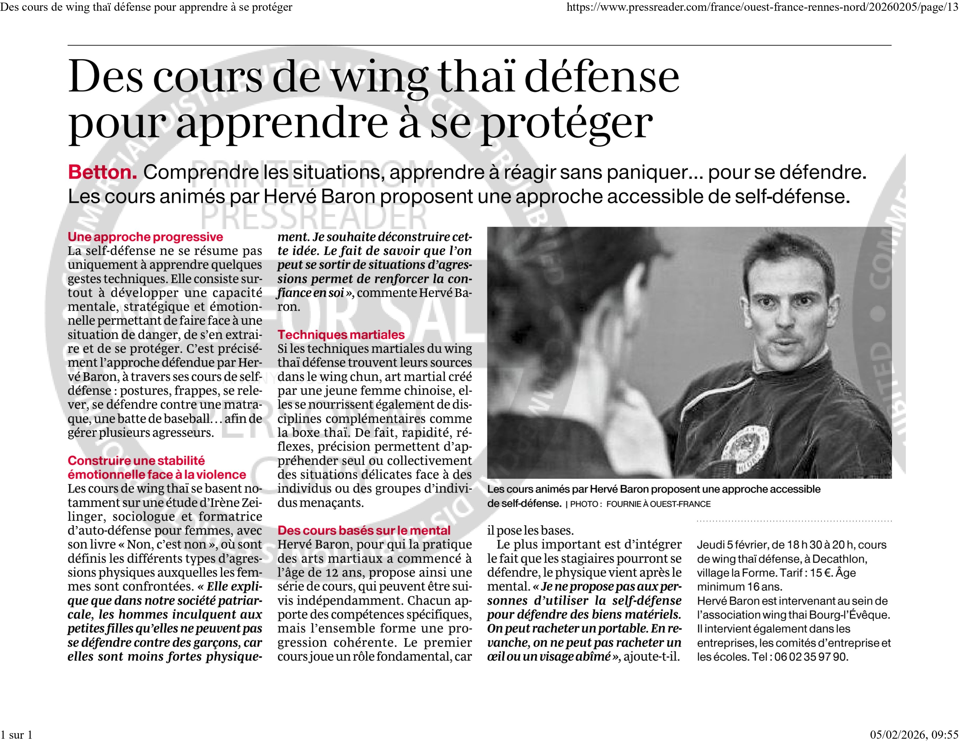 Wing Thaï Défense Ouest France